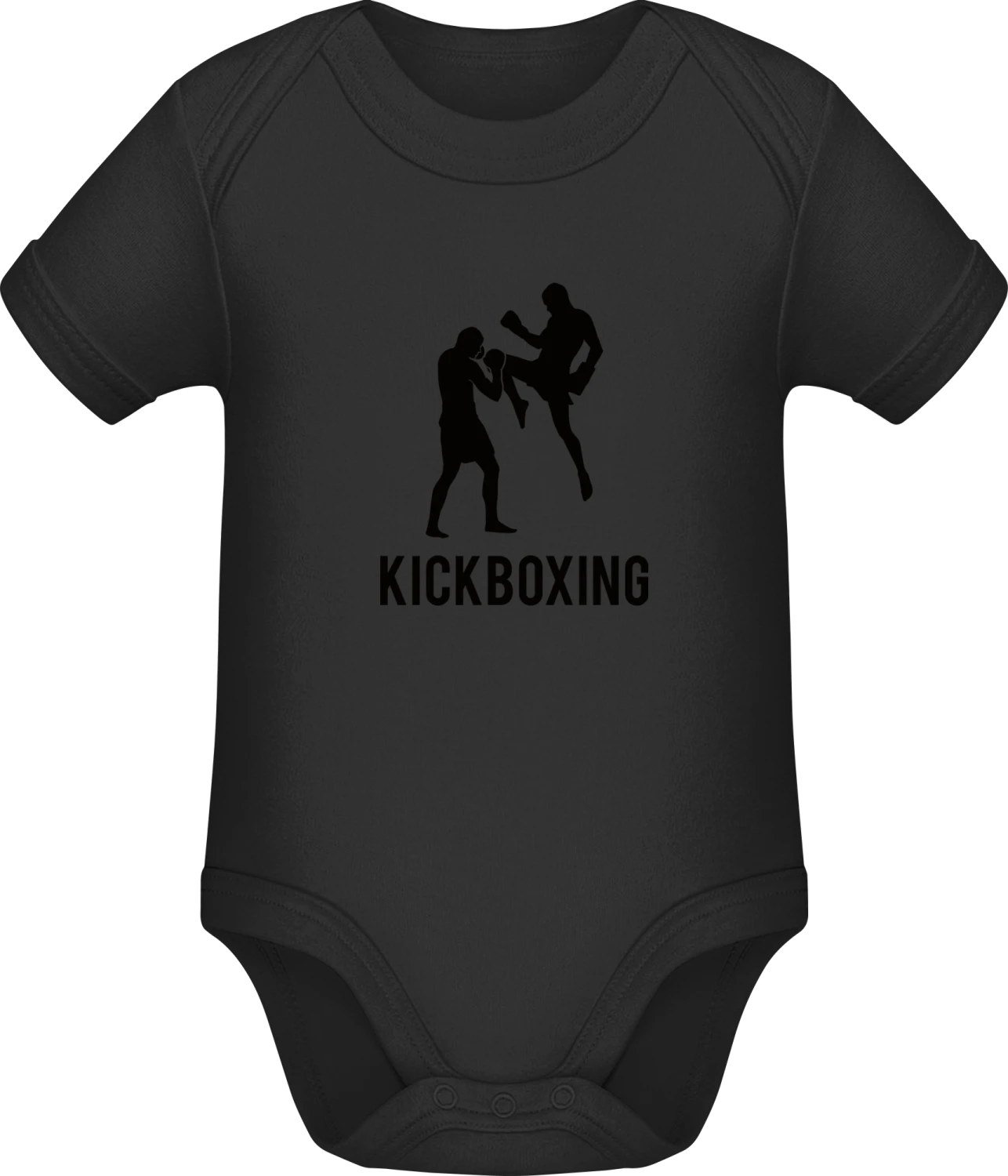 Kickboxing Scene - Black Sonar SSL organic babybodsuit - Front