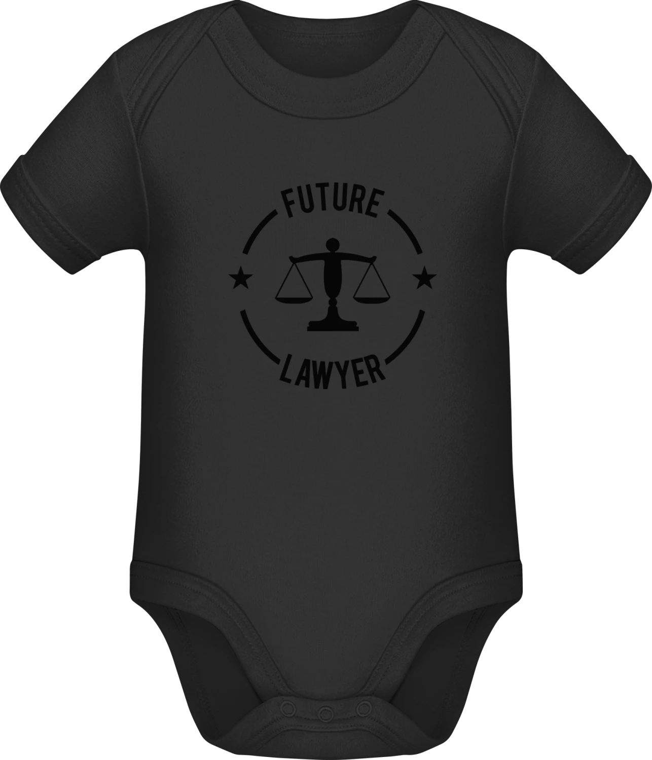 Future Lawyer - Black Sonar SSL organic babybodsuit - Front