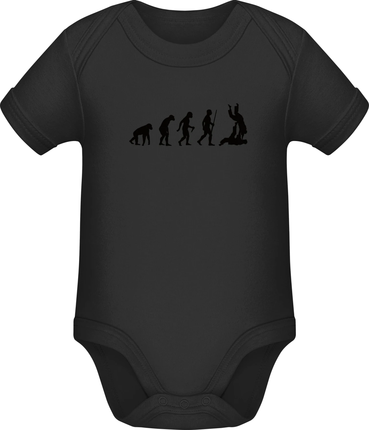 Judo Evolution - Black Sonar SSL organic babybodsuit - Front