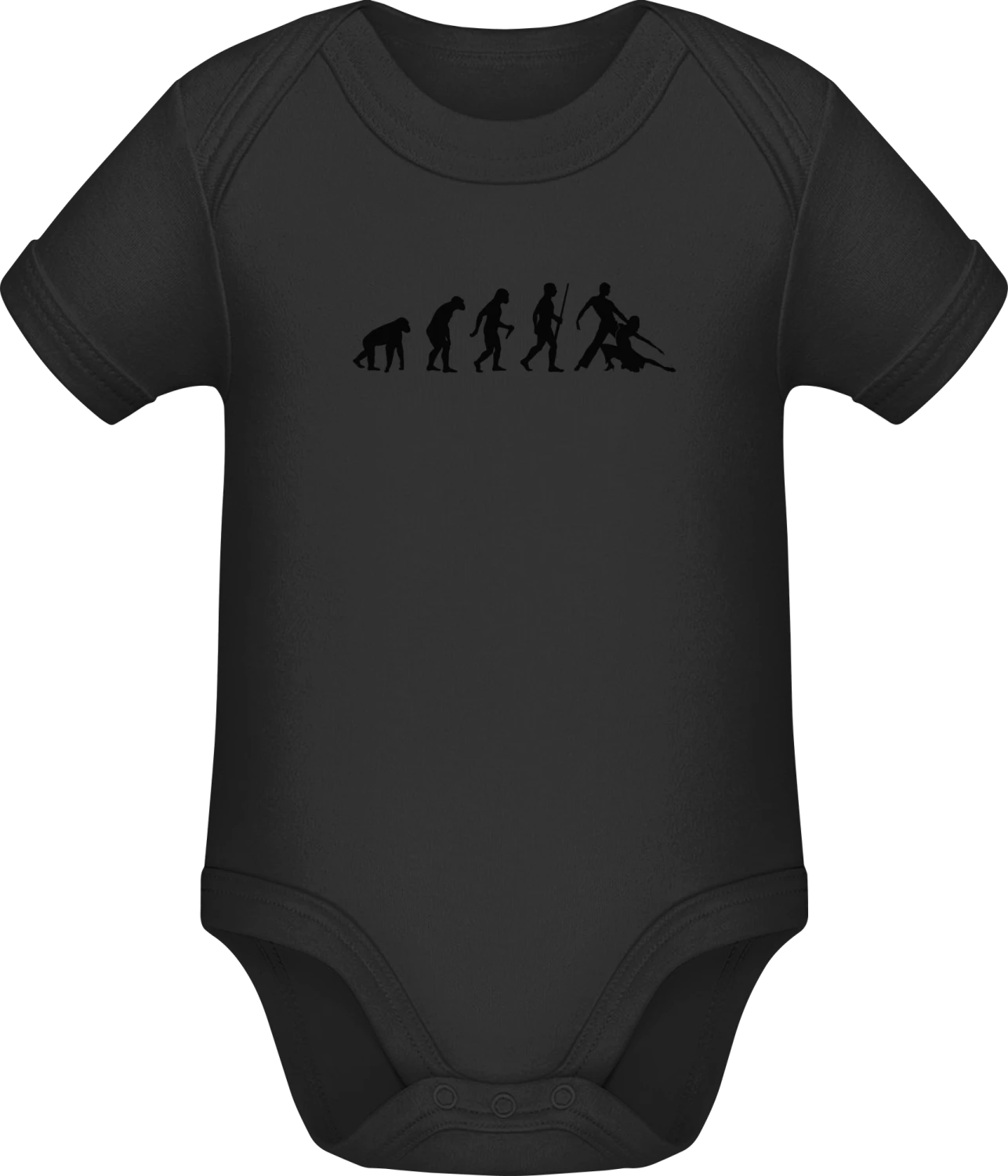 Salsa Tango Evolution - Black Sonar SSL organic babybodsuit - Front