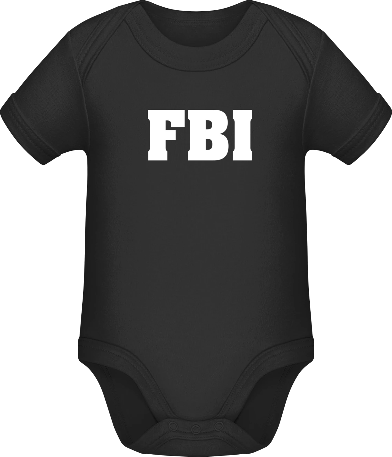 FBI Agent - Black Sonar SSL organic babybodsuit - Front