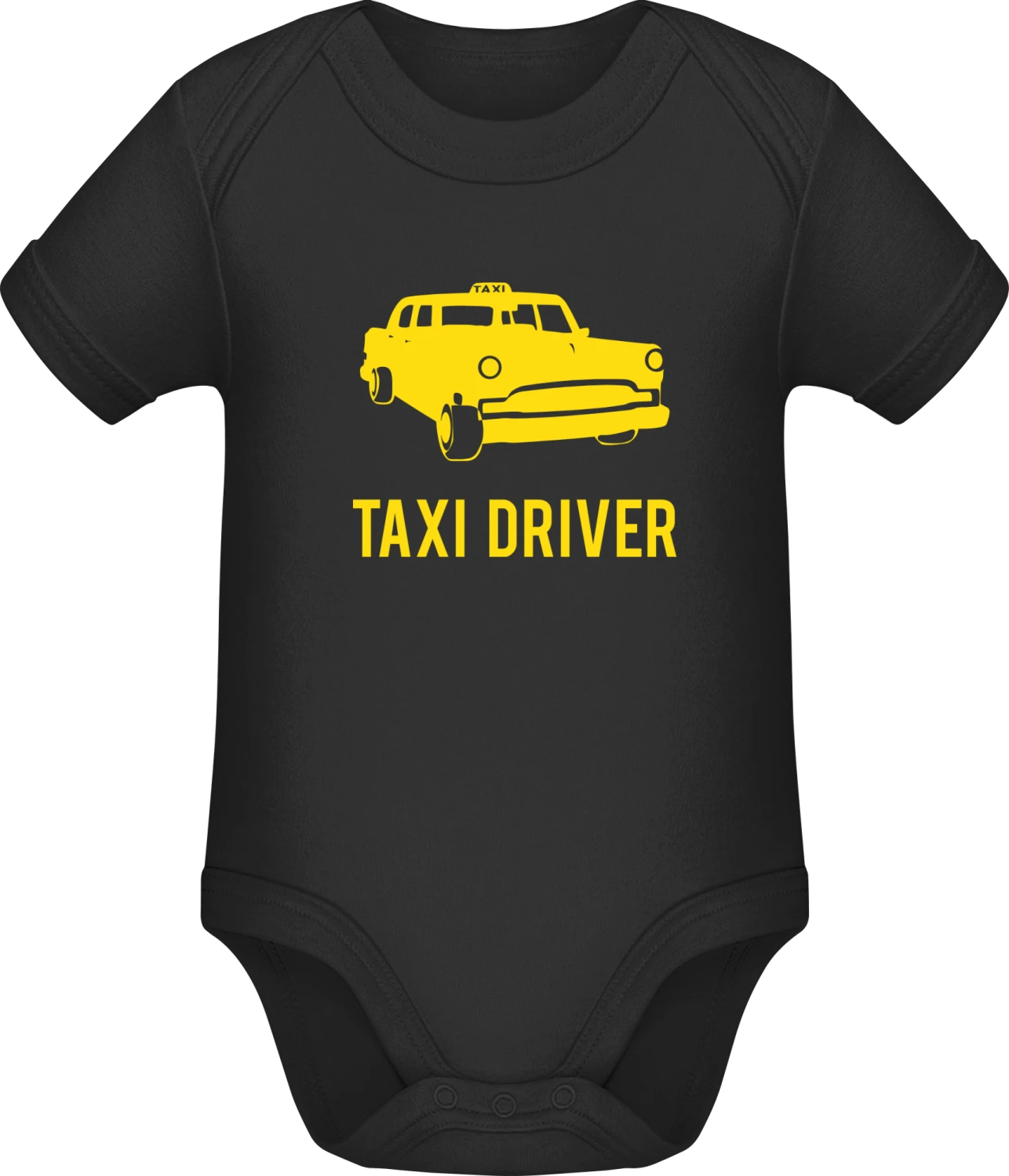 Taxi Driver Logo - Black Sonar SSL organic babybodsuit - Front