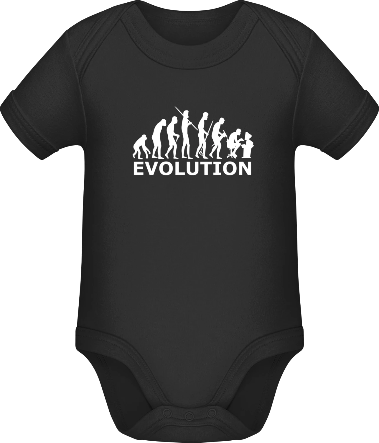 Geek Evolution - Black Sonar SSL organic babybodsuit - Front