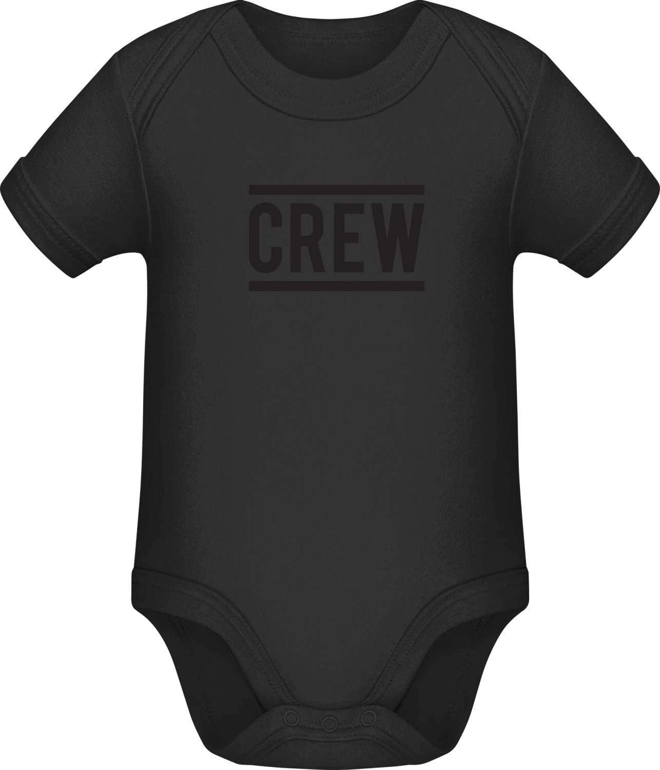 Crew - Black Sonar SSL organic babybodsuit - Front