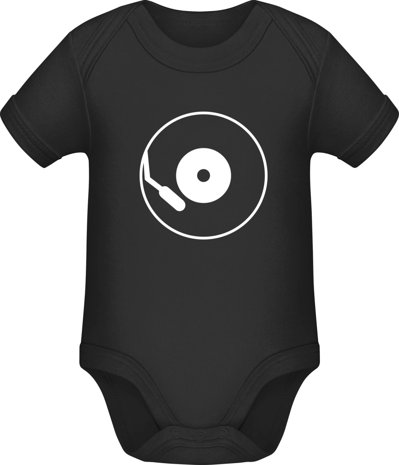 Schallplatte Outline - Black Sonar SSL organic babybodsuit - Front