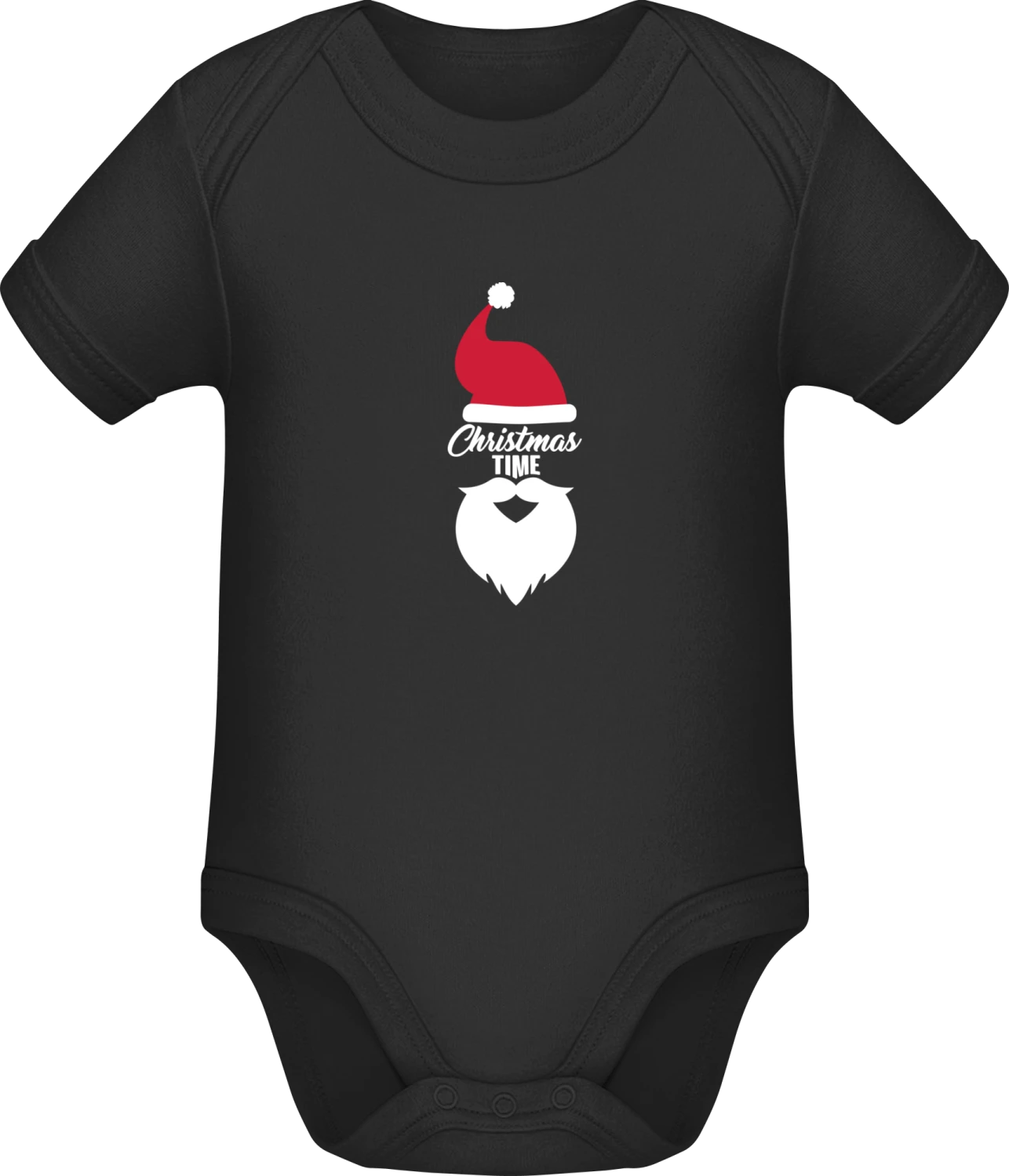 Christmas Time - Black Sonar SSL organic babybodsuit - Front