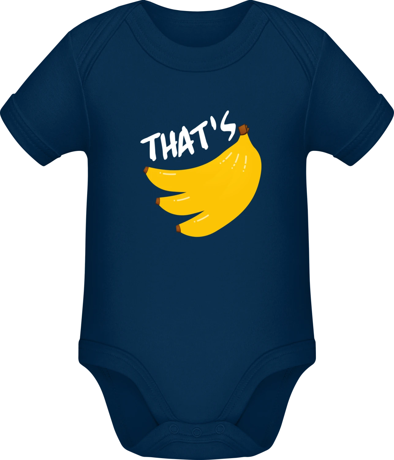 That´s Banana - Dark Blue Sonar SSL organic babybodsuit - Front