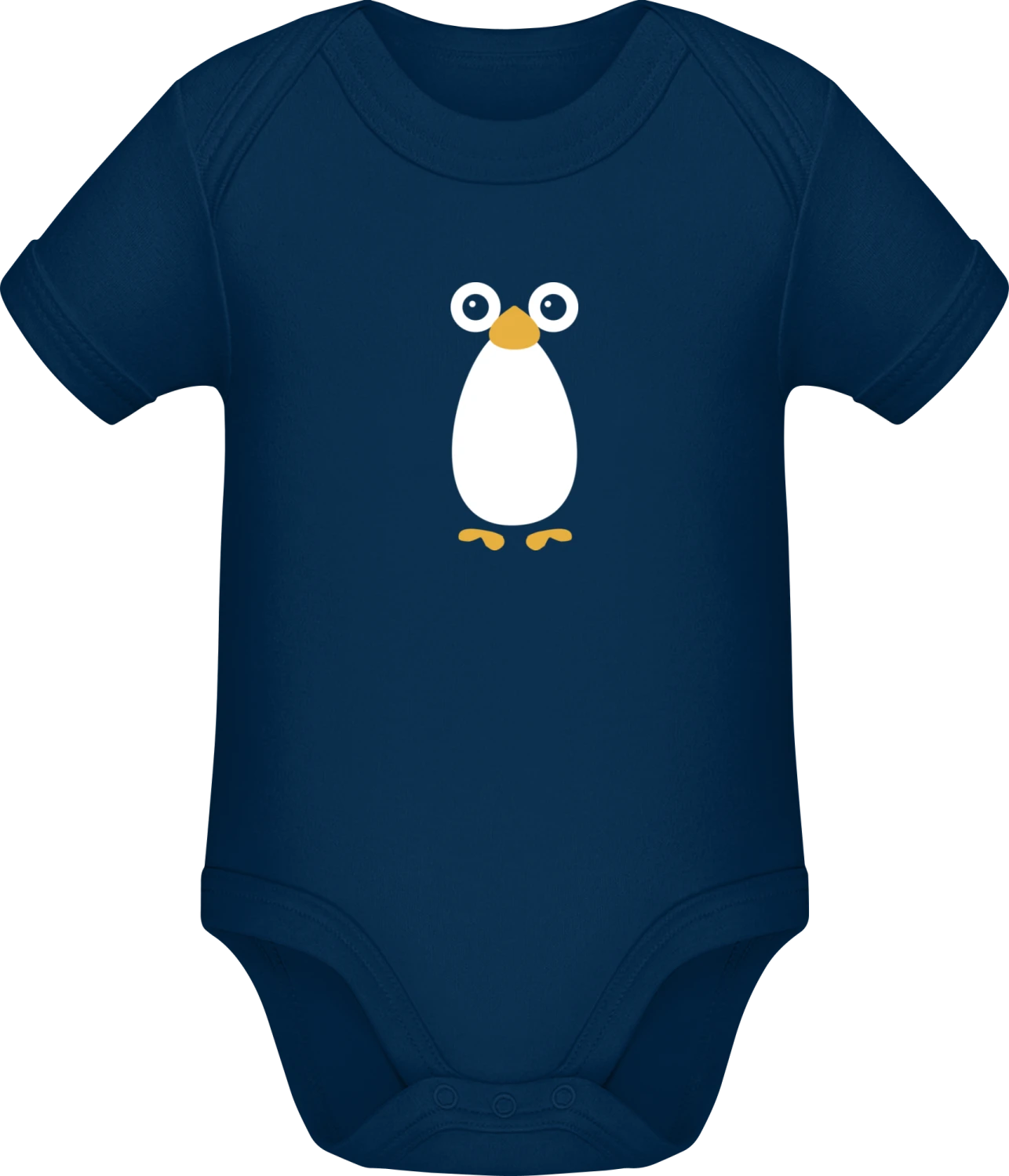 Penguin Effect - Dark Blue Sonar SSL organic babybodsuit - Front