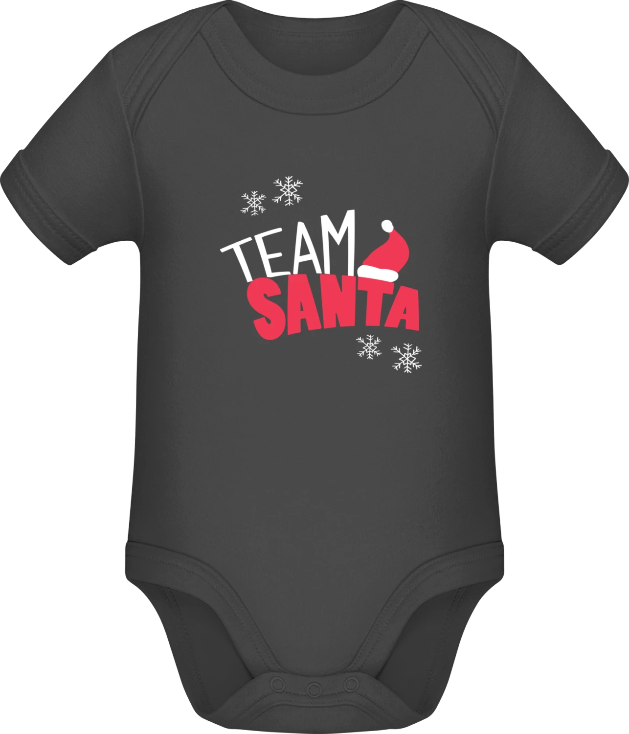 Team Santa Logo - Dark Grey Sonar SSL organic babybodsuit - Front