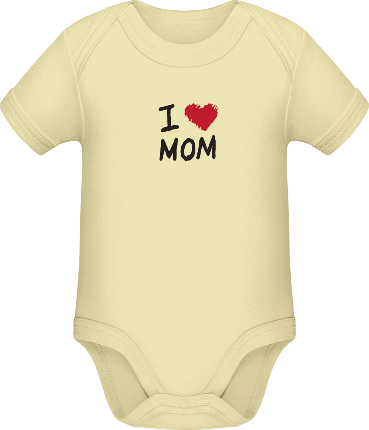 I Heart Mom - Lemon Sonar SSL organic babybodsuit - Front