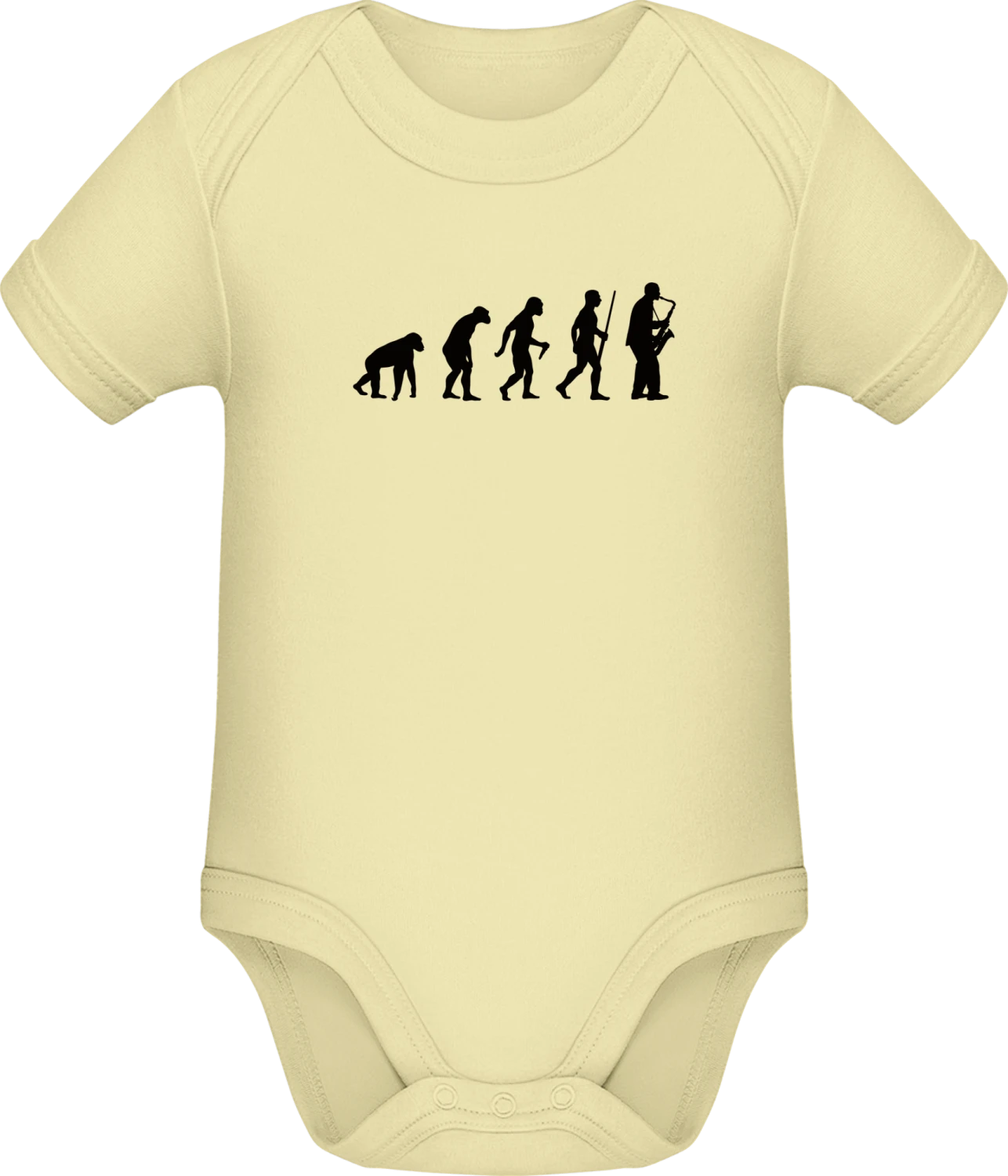 Saxophonist Evolution - Lemon Sonar SSL organic babybodsuit - Front