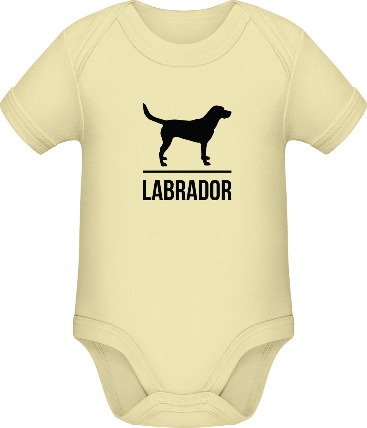 Labrador - Lemon Sonar SSL organic babybodsuit - Front