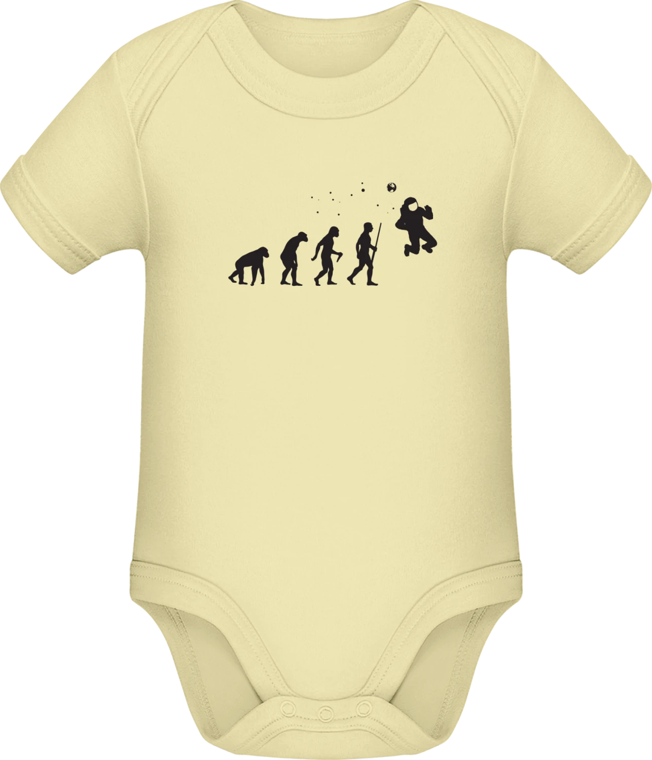 Cosmonaut Evolution - Lemon Sonar SSL organic babybodsuit - Front