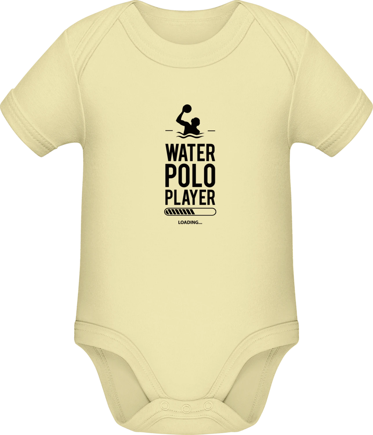 Water Polo Player Loading - Lemon Sonar SSL organic babybodsuit - Front