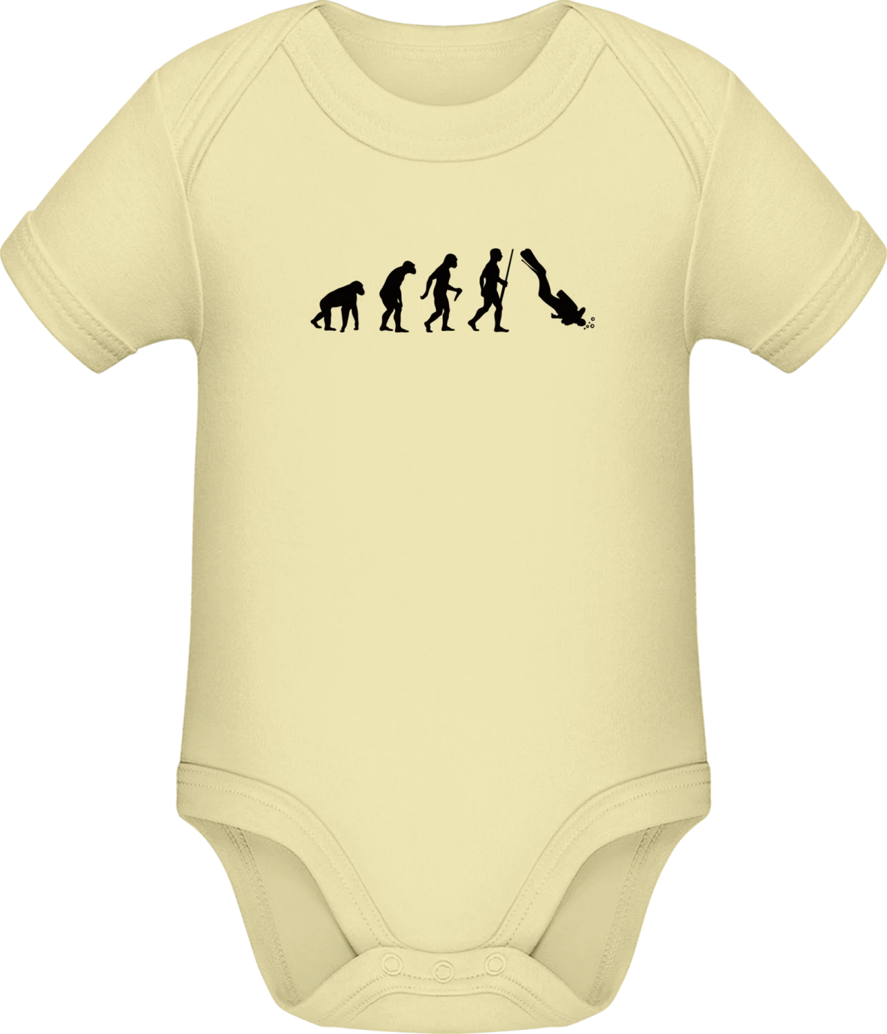 Diver Evolution - Lemon Sonar SSL organic babybodsuit - Front