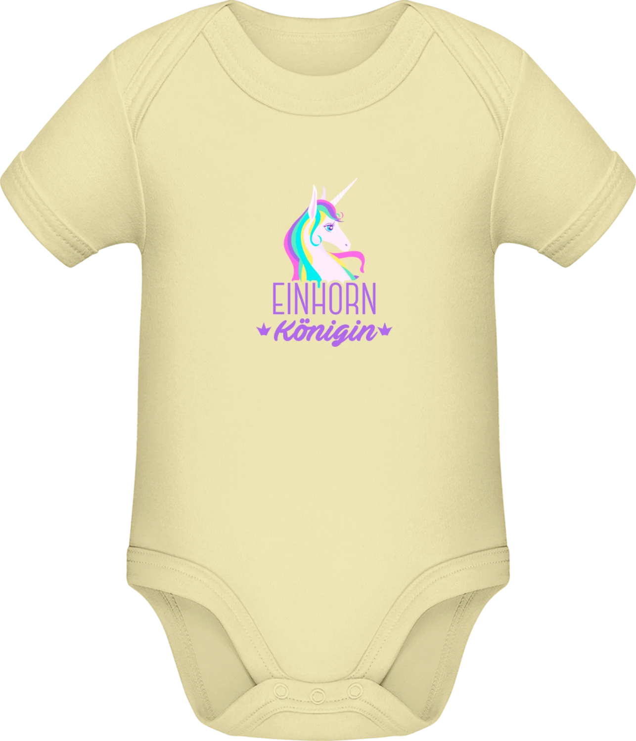 Einhorn Königin - Lemon Sonar SSL organic babybodsuit - Front