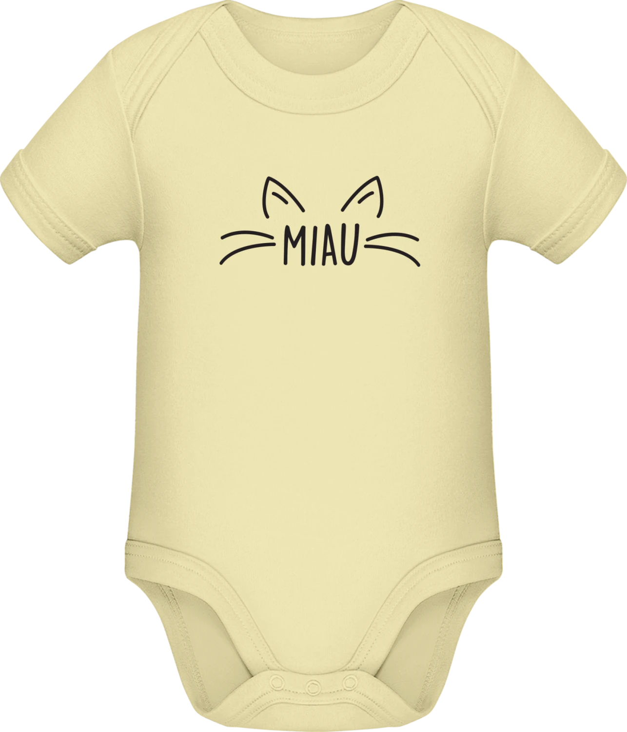 Miau  - Lemon Sonar SSL organic babybodsuit - Front