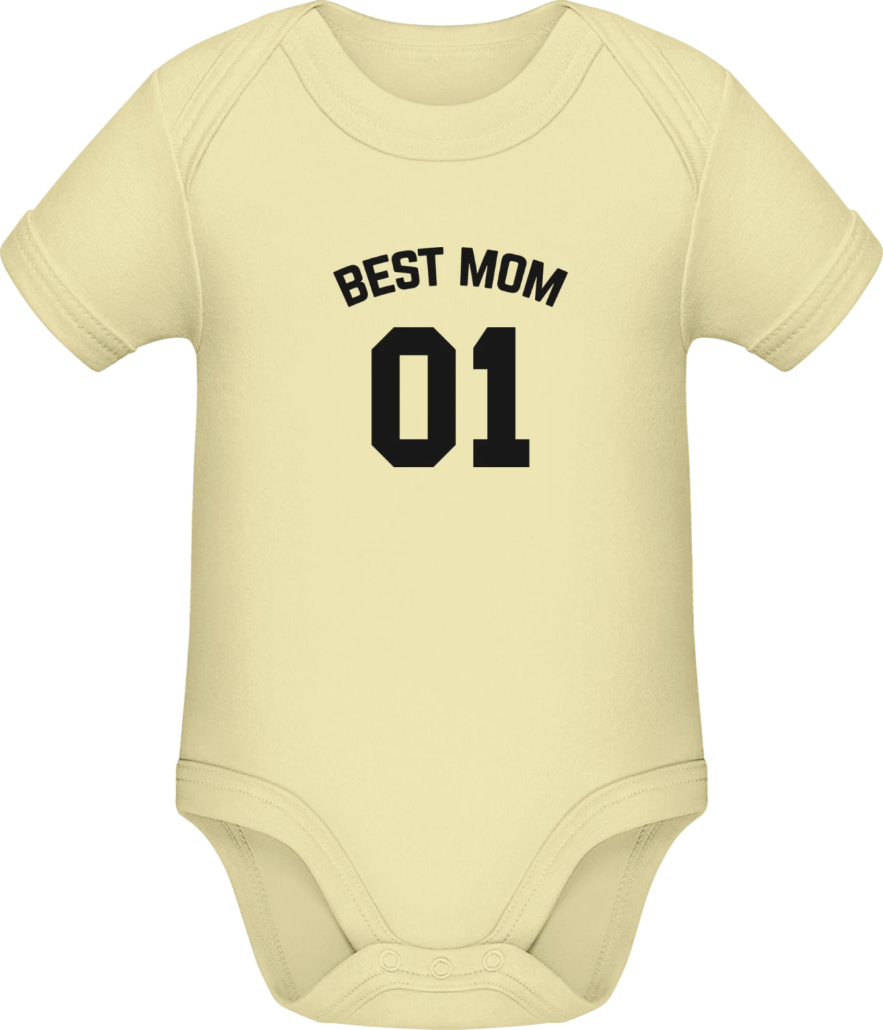 Best Mom 01  - Lemon Sonar SSL organic babybodsuit - Front