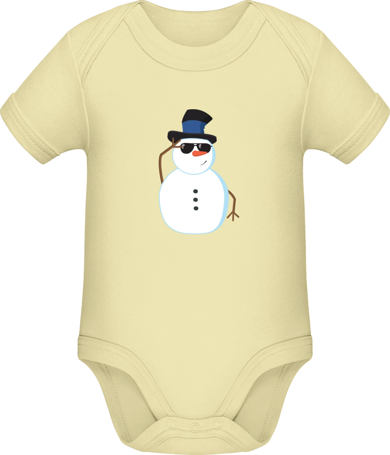 Cool Snowman - Lemon Sonar SSL organic babybodsuit - Front