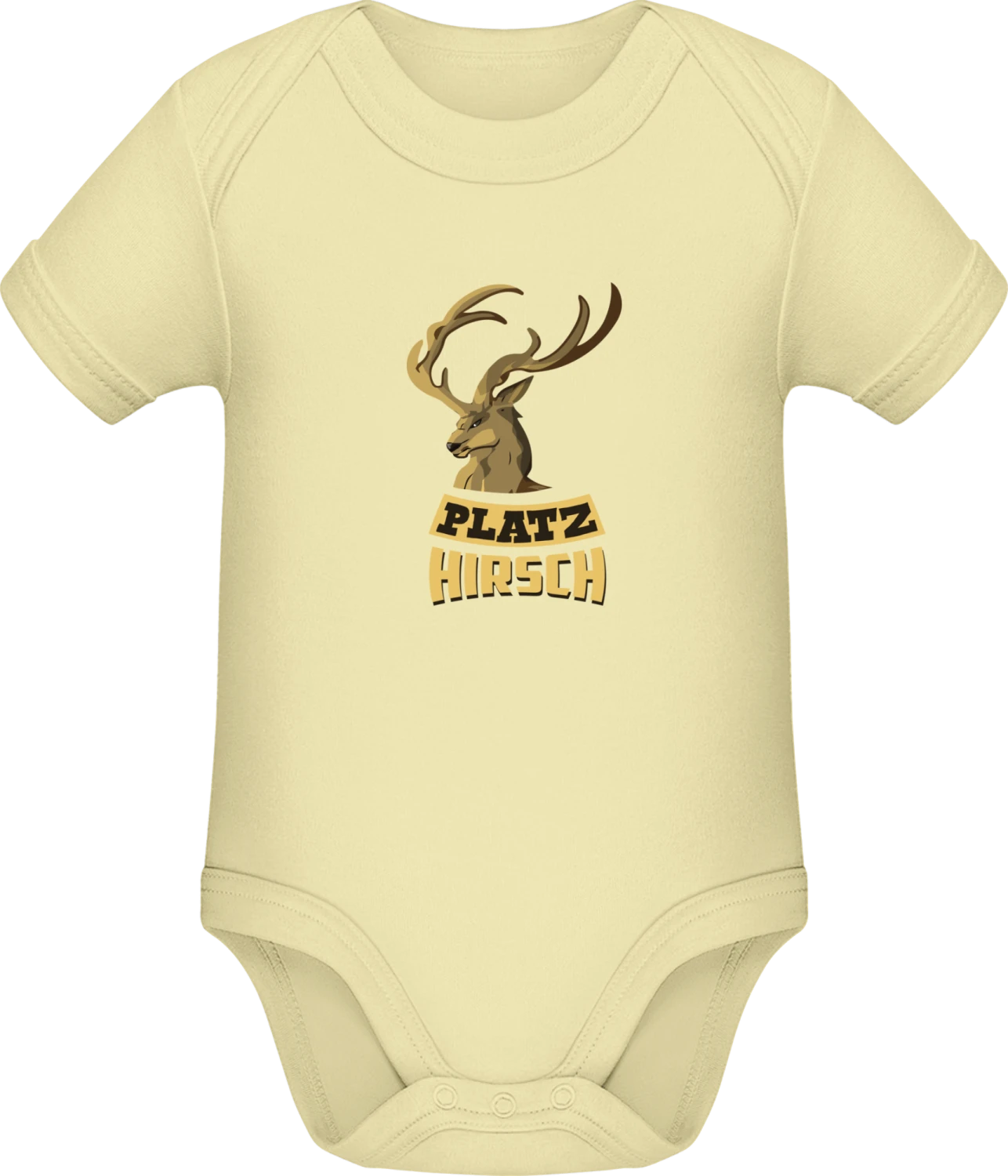 Platzhirsch Logo - Lemon Sonar SSL organic babybodsuit - Front