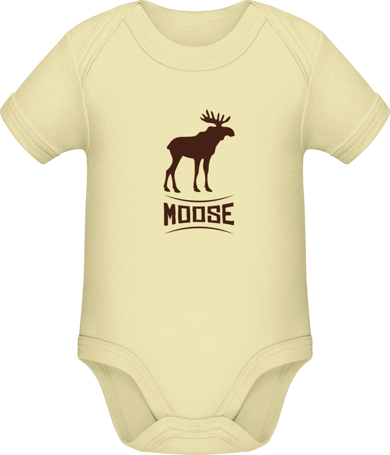 Moose Logo - Lemon Sonar SSL organic babybodsuit - Front