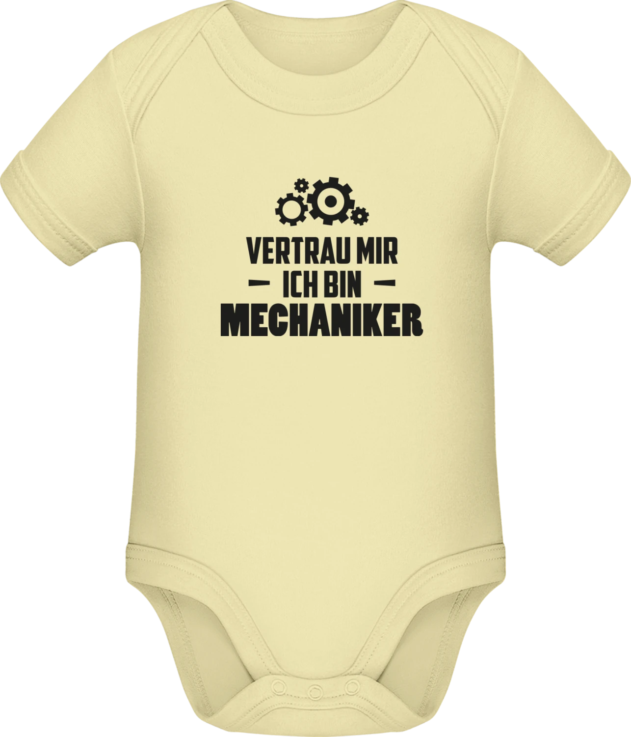 Vertrau mir ich bin Mechaniker - Lemon Sonar SSL organic babybodsuit - Front