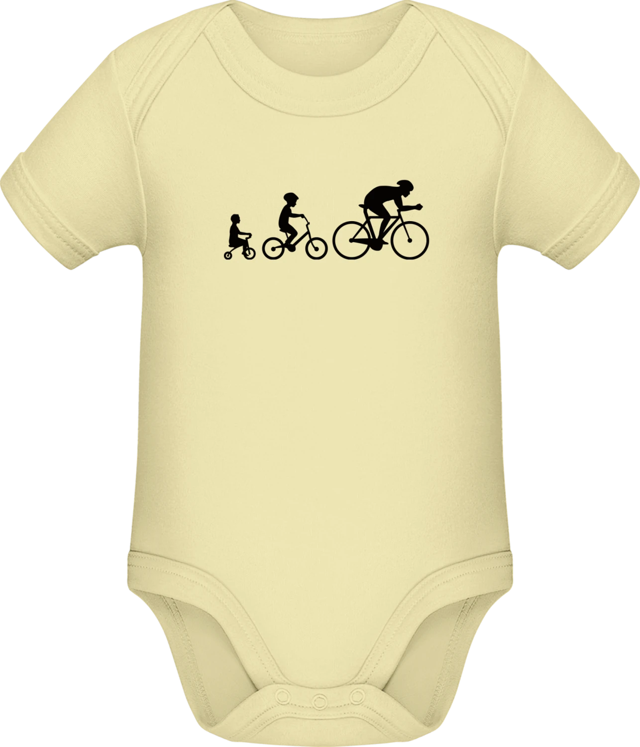 Evolution Of A Cyclist - Lemon Sonar SSL organic babybodsuit - Front