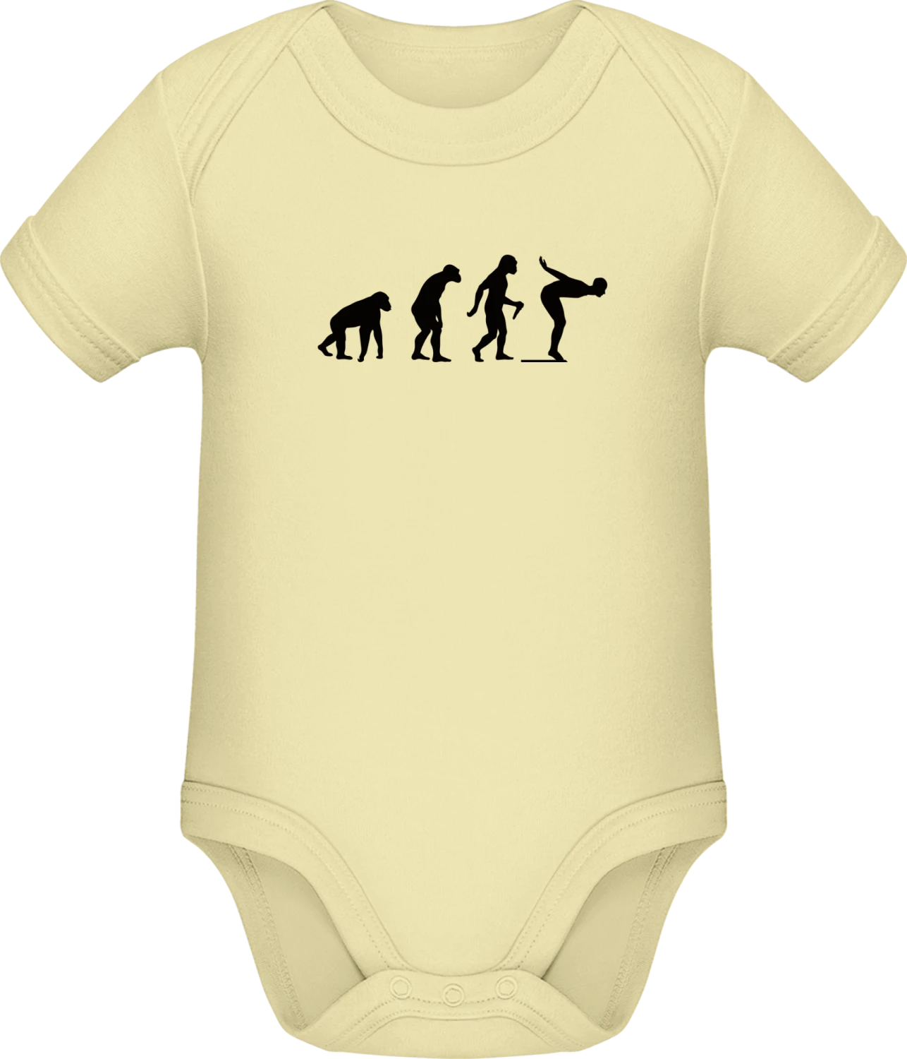 Evolution Swimming - Lemon Sonar SSL organic babybodsuit - Front