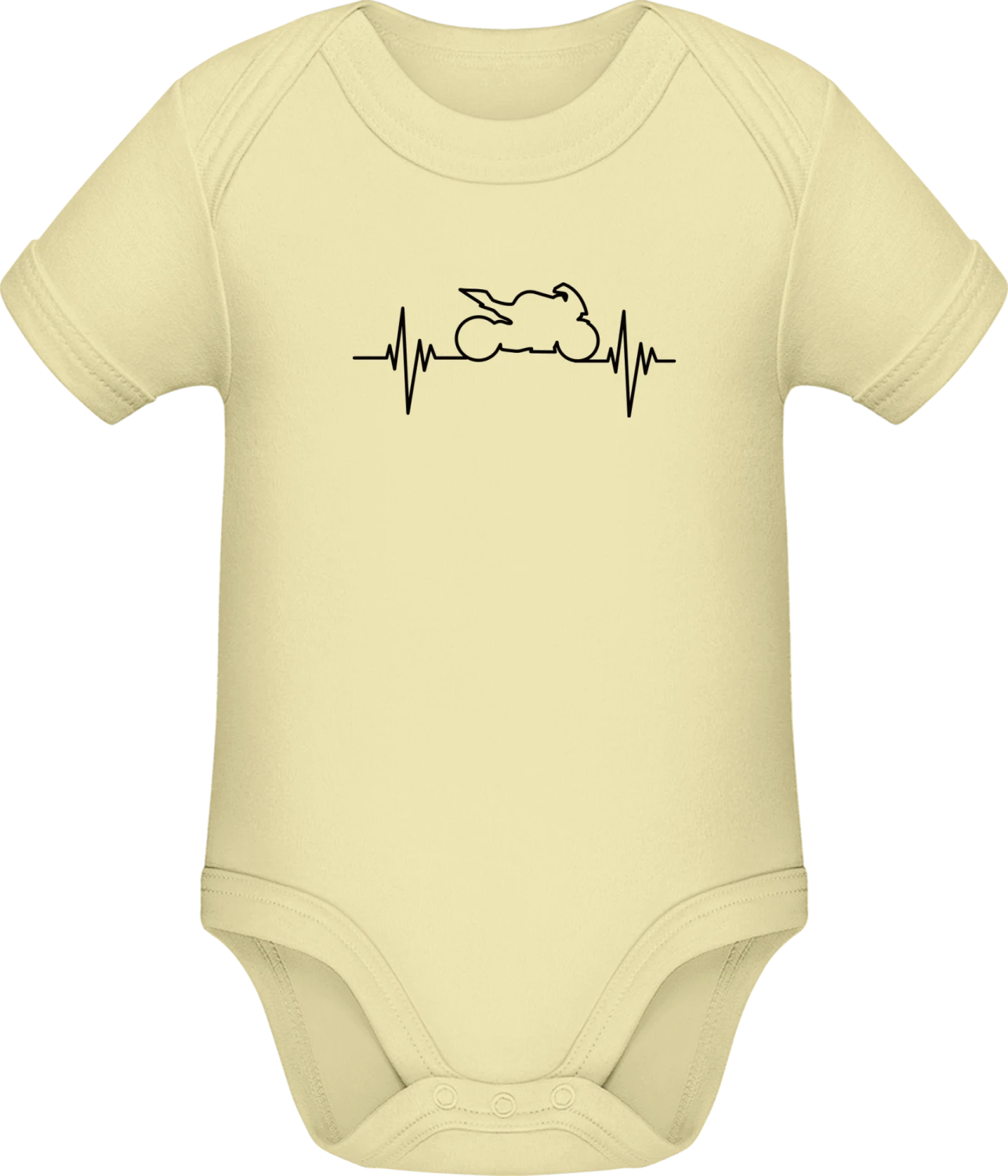 Motorcycle Pulse - Lemon Sonar SSL organic babybodsuit - Front