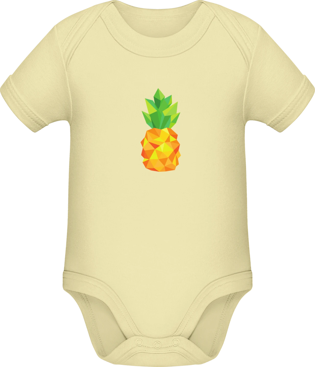 Stylish Pineapple - Lemon Sonar SSL organic babybodsuit - Front