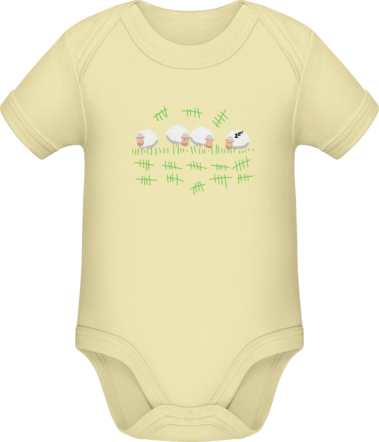 Counting Sheeps - Lemon Sonar SSL organic babybodsuit - Front