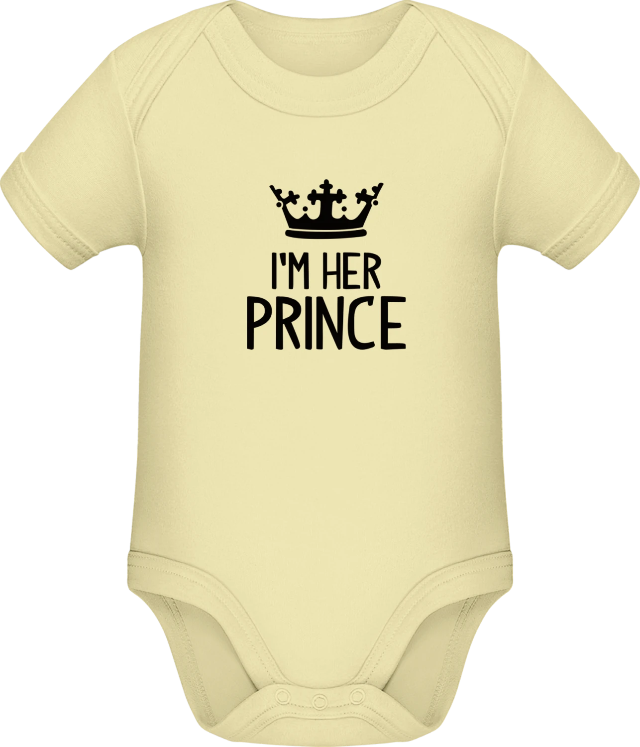 I'm Her Prince - Lemon Sonar SSL organic babybodsuit - Front