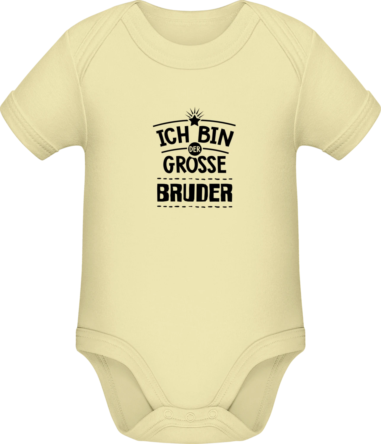 Ich bin der grosse Bruder - Lemon Sonar SSL organic babybodsuit - Front