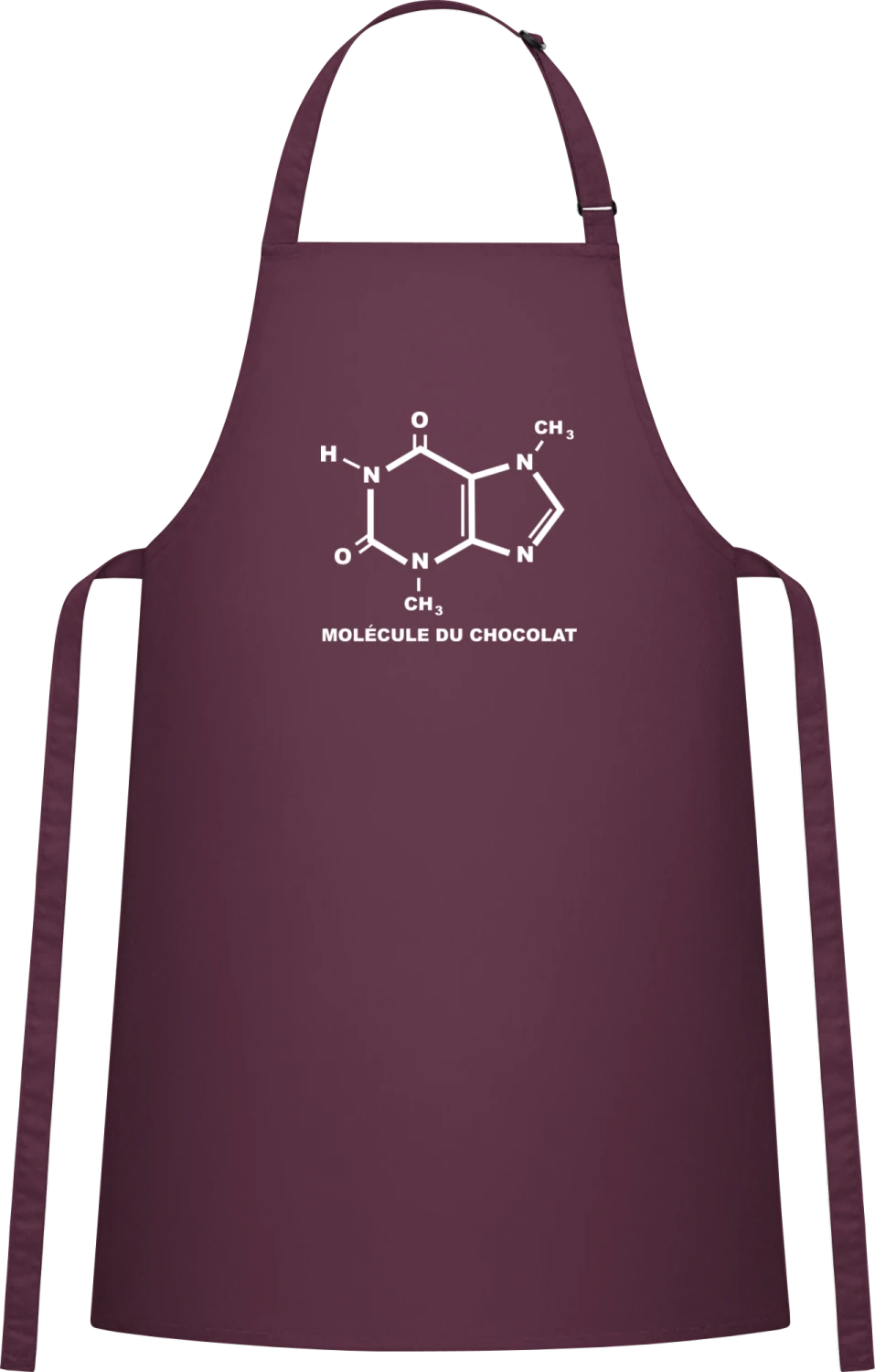 Chocolat - Aubergine Cotton Bib Apron - Front