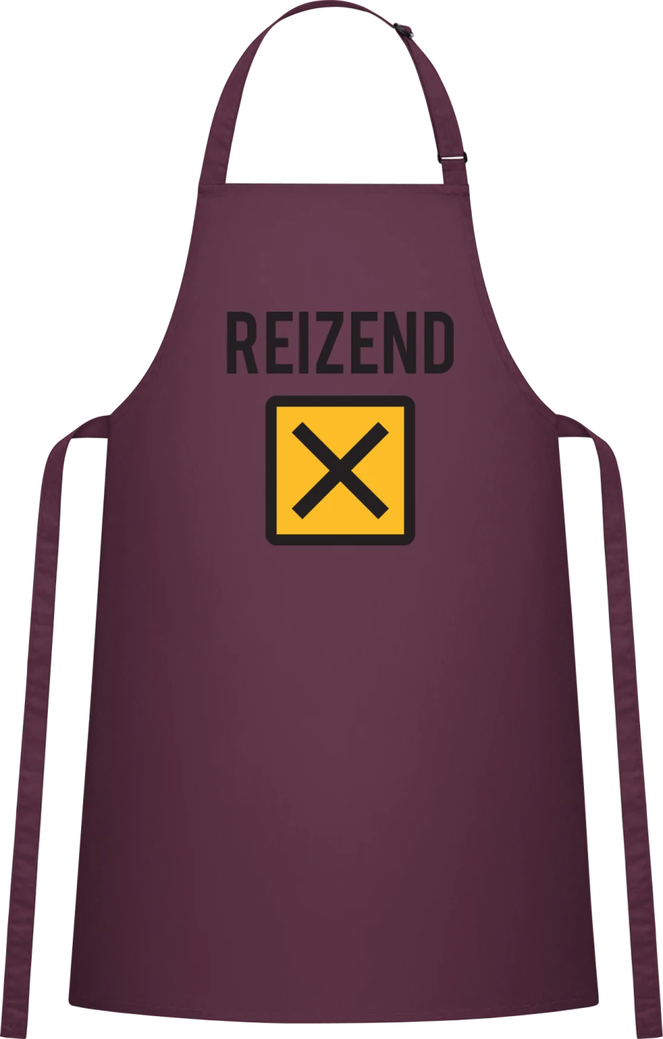 Reizend Warnzeichen - Aubergine Cotton Bib Apron - Front