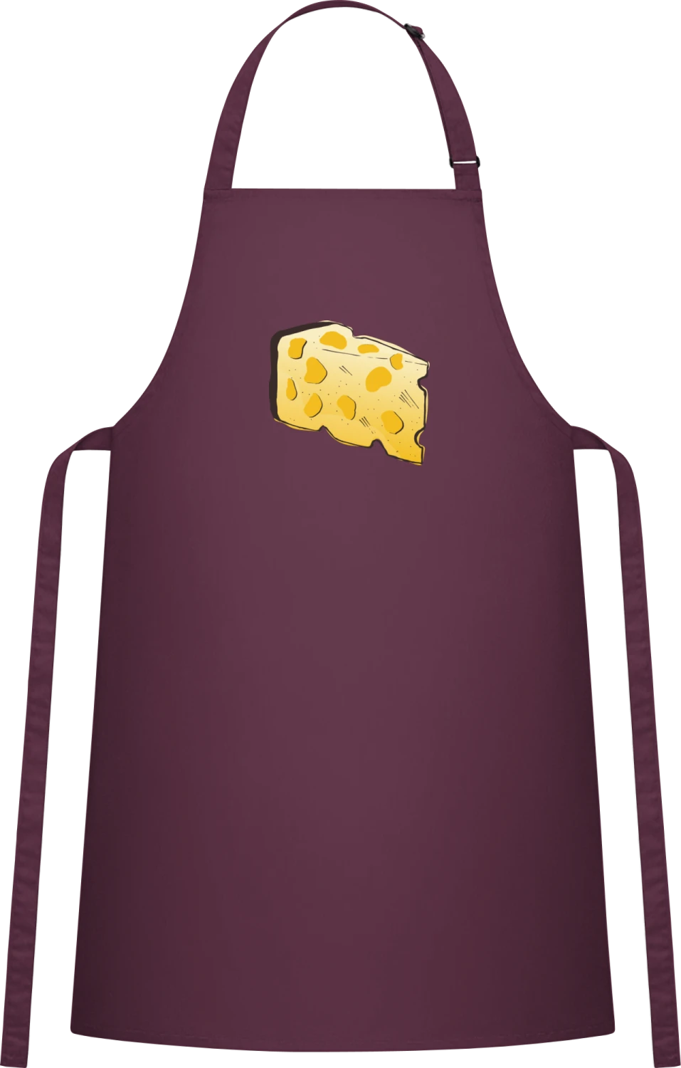 Käse - Aubergine Cotton Bib Apron - Front