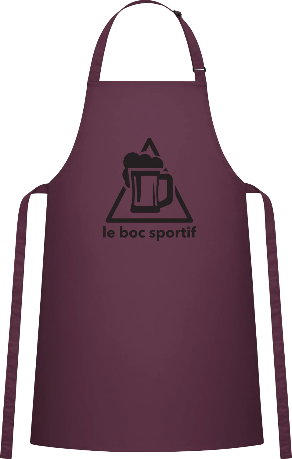 Le Boc Sportif - Aubergine Cotton Bib Apron - Front