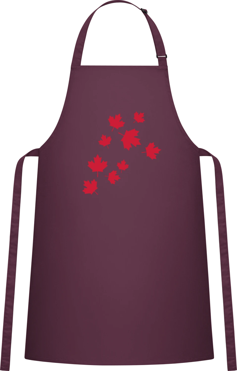 Canada Autumn - Aubergine Cotton Bib Apron - Front