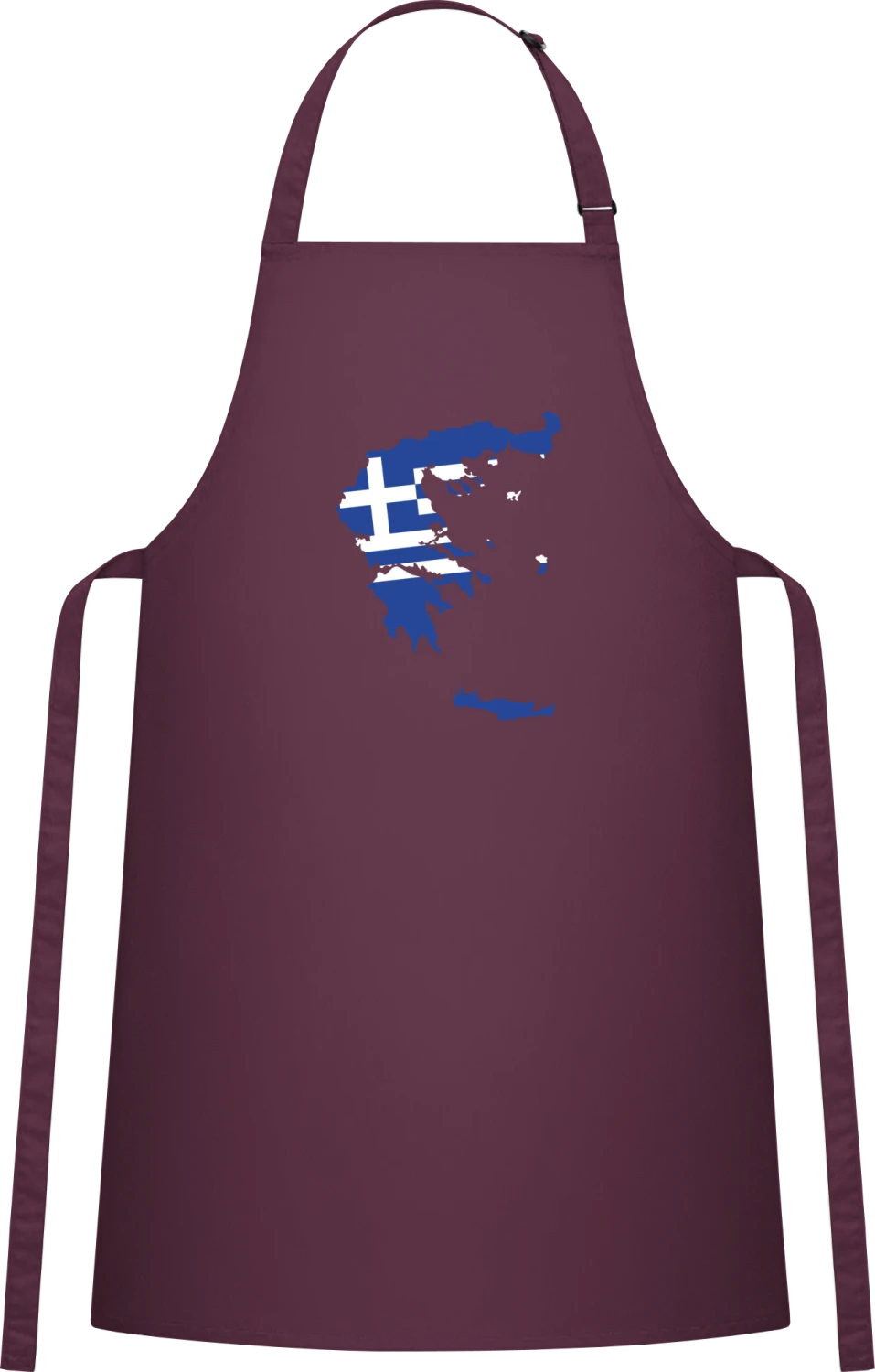 Griechenland Landkarte - Aubergine Cotton Bib Apron - Front