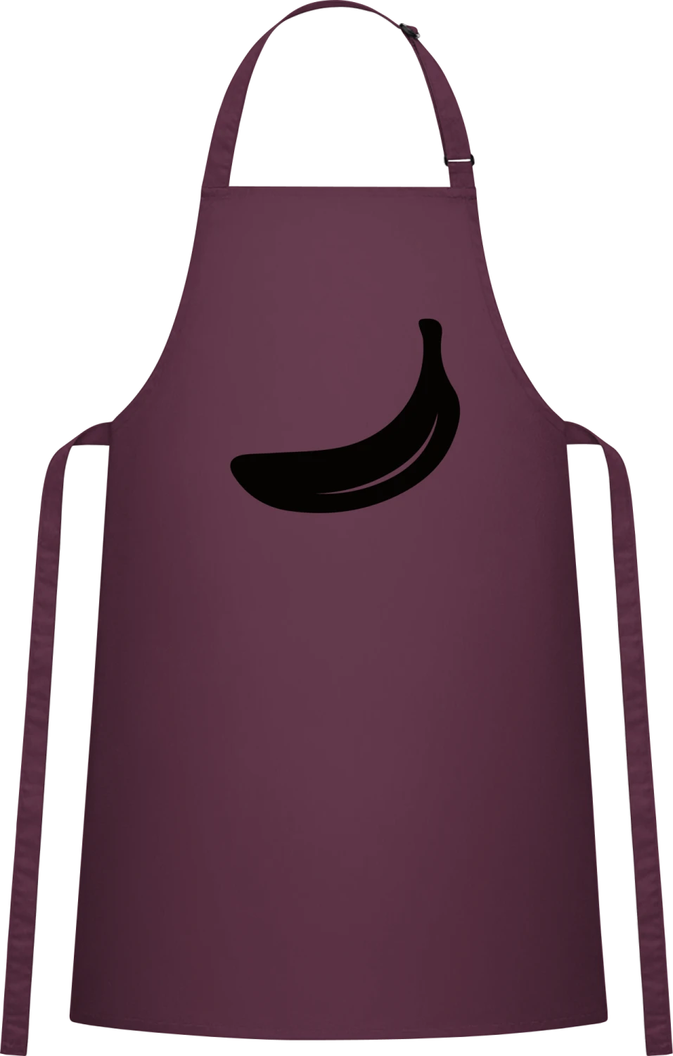 Banane - Aubergine Cotton Bib Apron - Front