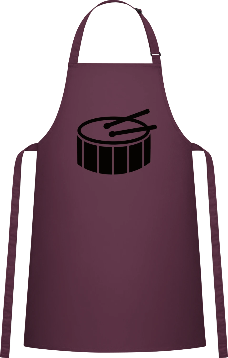 Trommel - Aubergine Cotton Bib Apron - Front