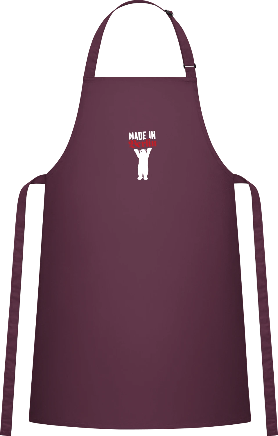 Made in Berlin - Aubergine Cotton Bib Apron - Front