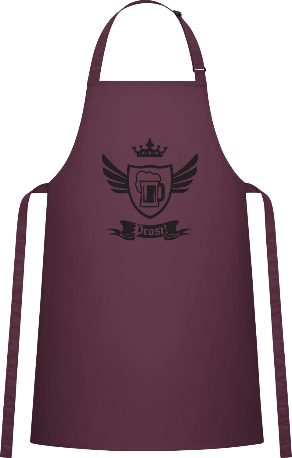 Prost Logo - Aubergine Cotton Bib Apron - Front