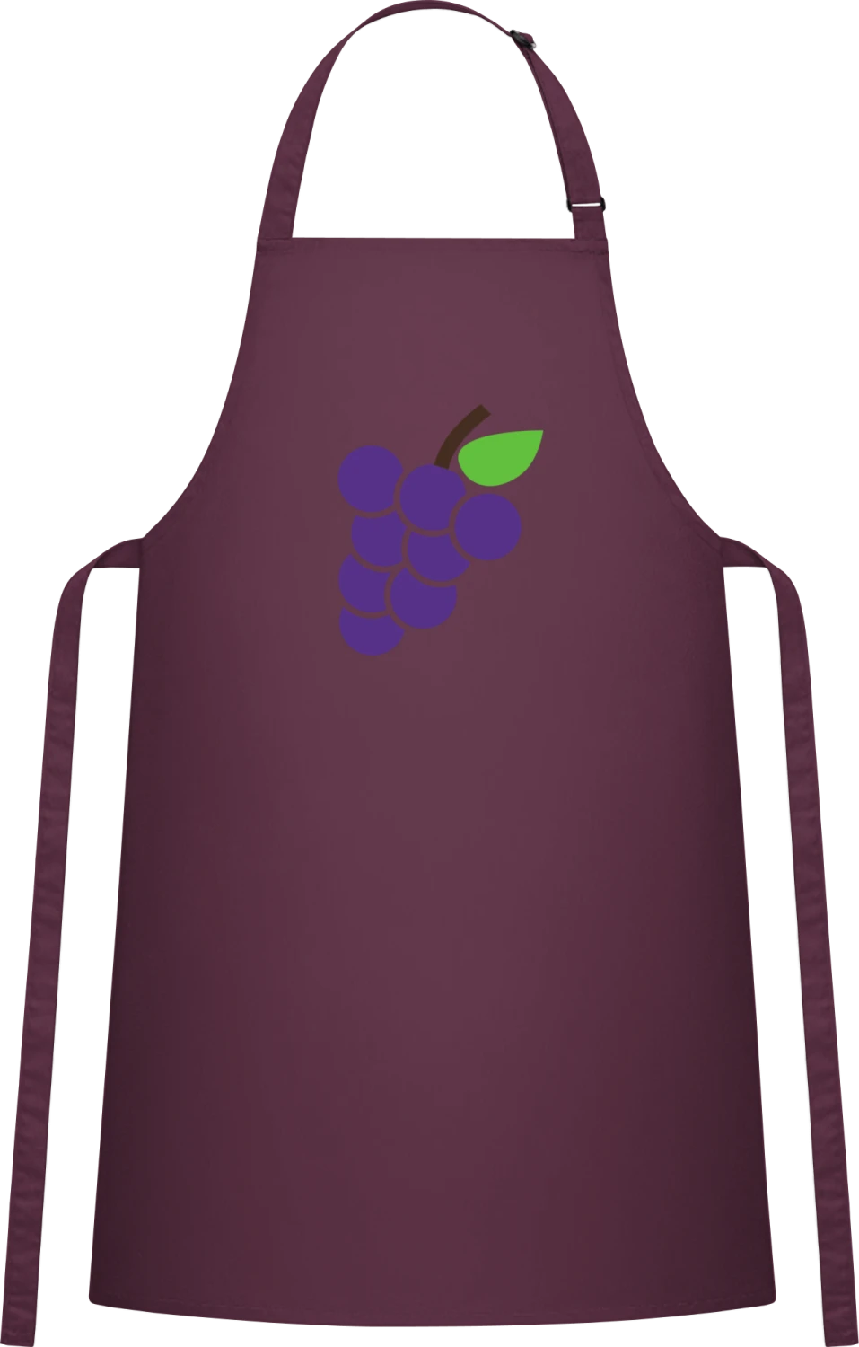 Weintrauben - Aubergine Cotton Bib Apron - Front