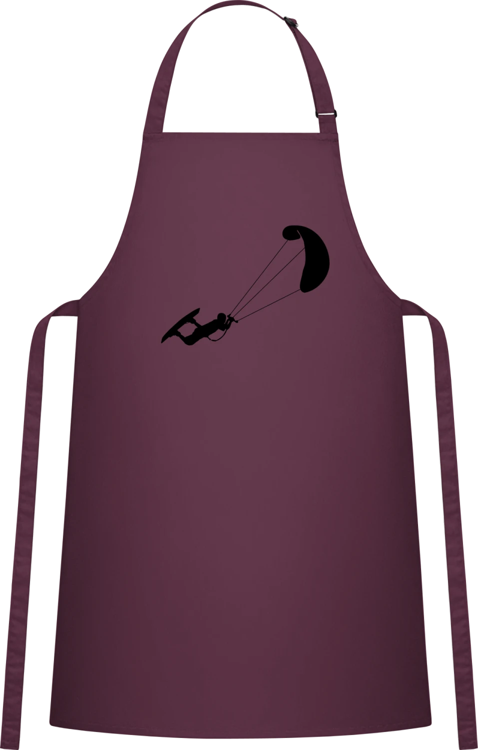 Kitesurfing - Aubergine Cotton Bib Apron - Front