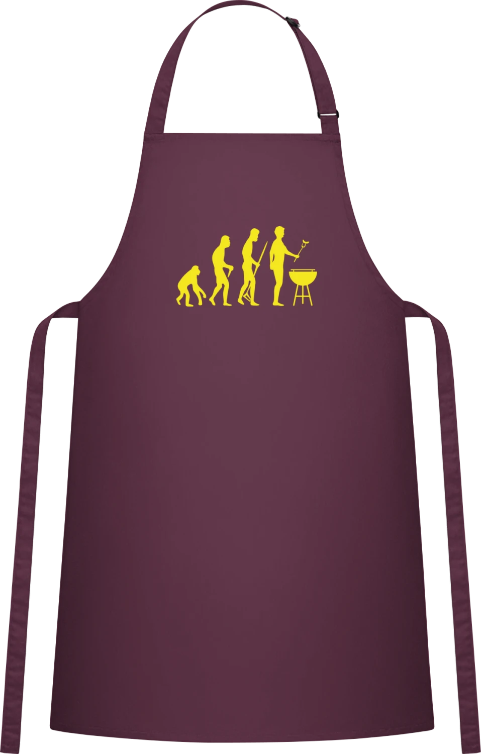 Grill Evolution - Aubergine Cotton Bib Apron - Front