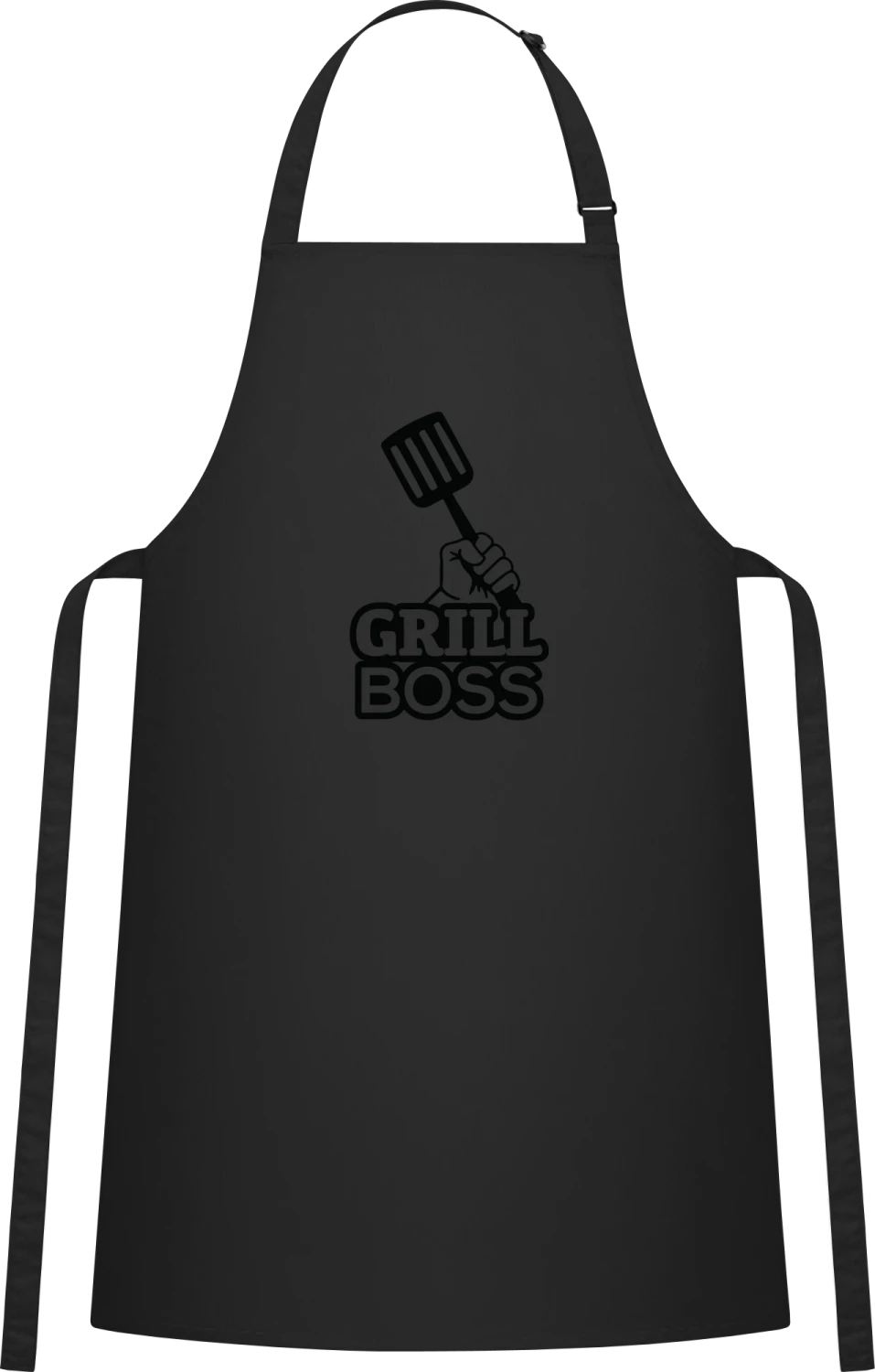 Grill Boss - Black Cotton Bib Apron - Front