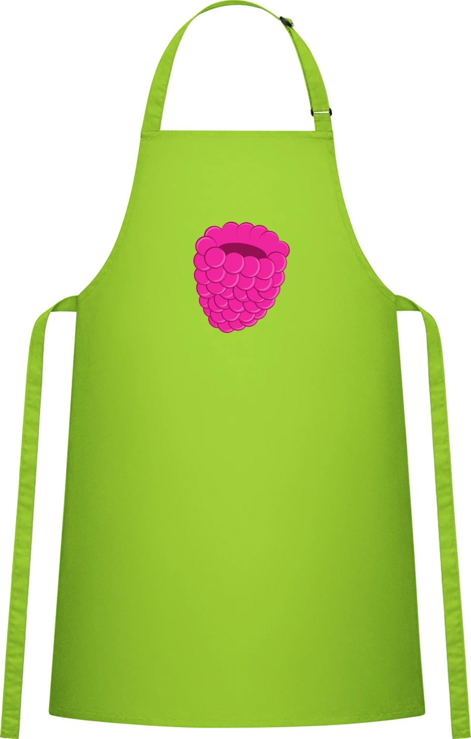 Himbeere - Lime Cotton Bib Apron - Front