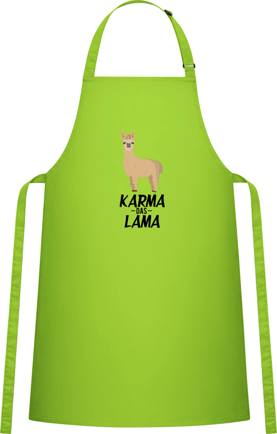 Karma das Lama - Lime Cotton Bib Apron - Front