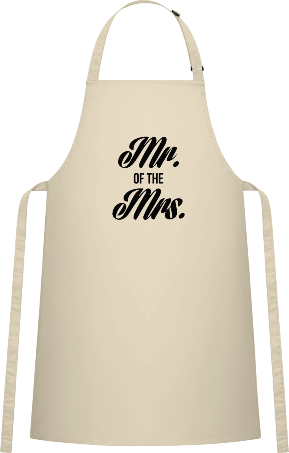 Mr. Of The Mrs. - Natural Cotton Bib Apron - Front